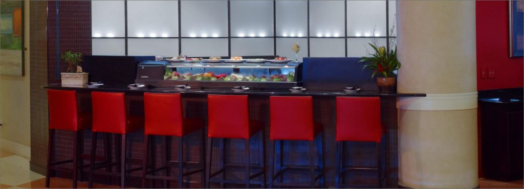 Sushi Rolls like the ones from Banshoo Sushi Bar inside of Rosen Centre Exterior during Mother's Day Brunch Buffet