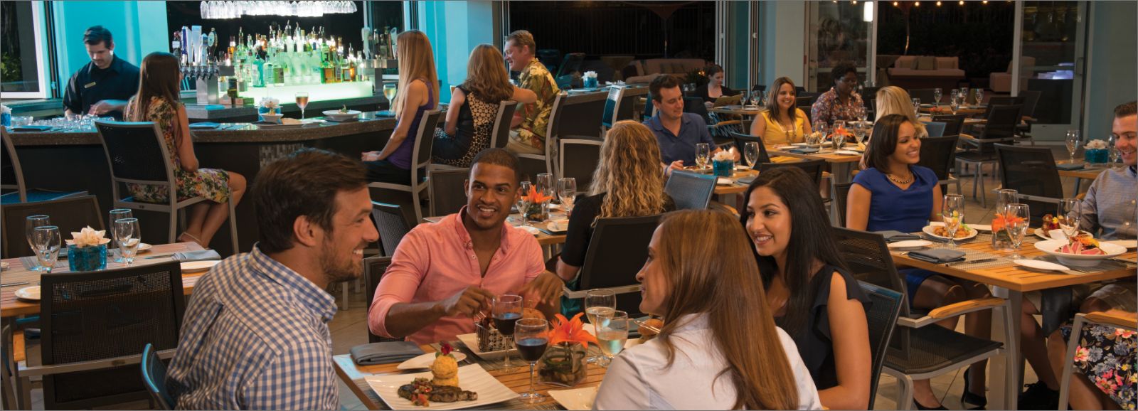 People Dining In at Harry's