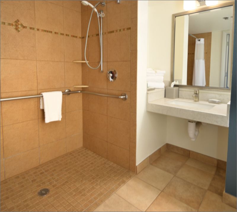 ADA Guestroom Shower and Sink