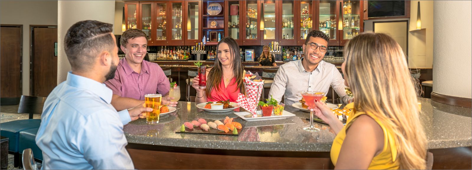 Friends Eating Together at Sam & Bubbe's